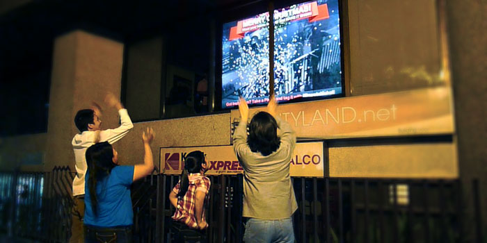 Snow In Makati Live Interactive Augmented Reality Wall